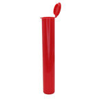 Box of 1000 (Bulk Discount Pricing) / Red Premium Squeeze Top Child Resistant Pre-Roll Tube | 116 mm