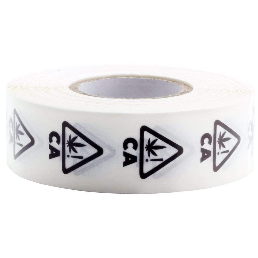California Clear Die Cut Universal THC! Symbol Compliance Labels (Roll of 1,000)