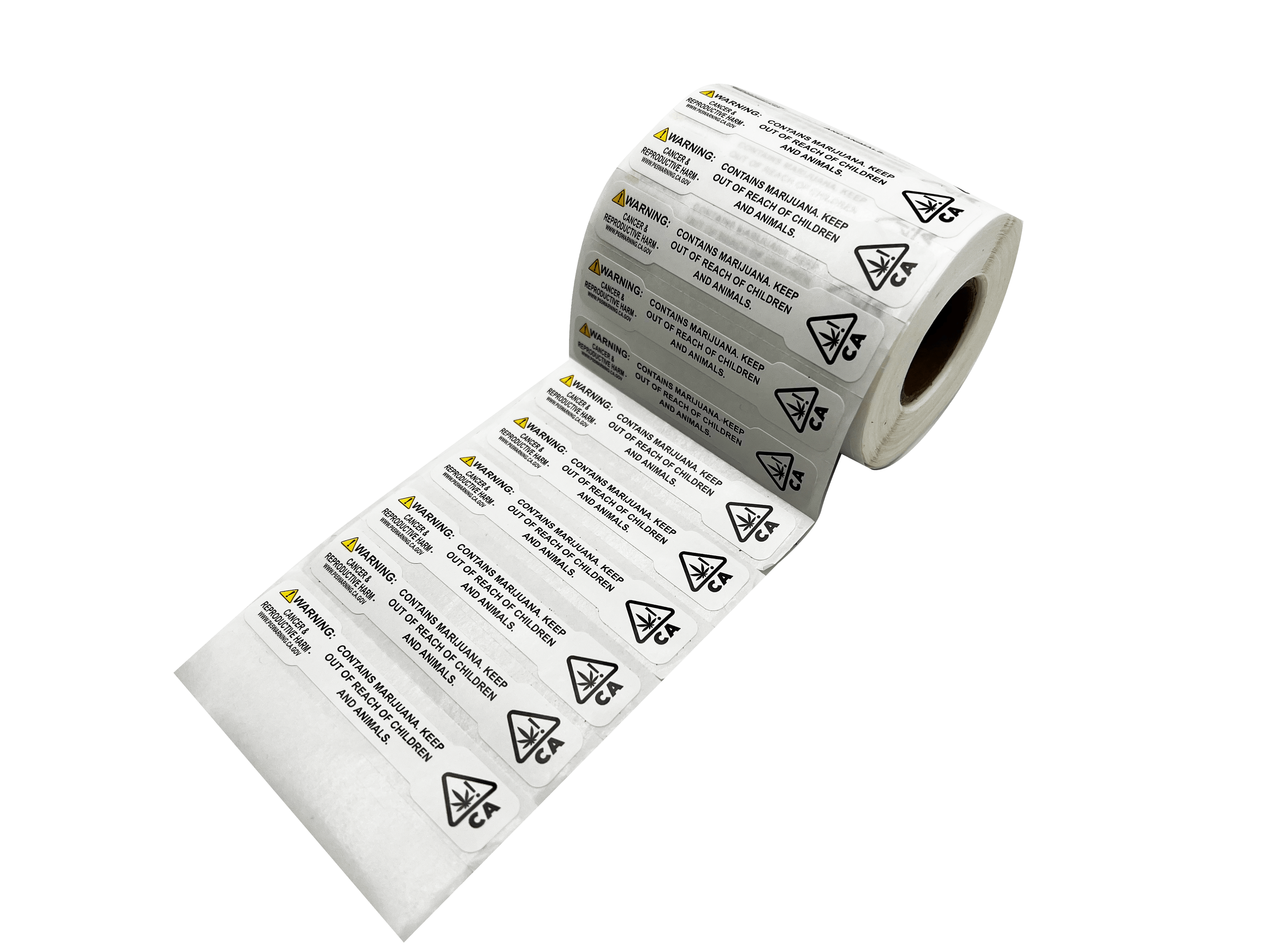 California Tamper Evident Universal THC ! Symbol Labels