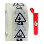 California White Die Cut Universal THC! Symbol Label