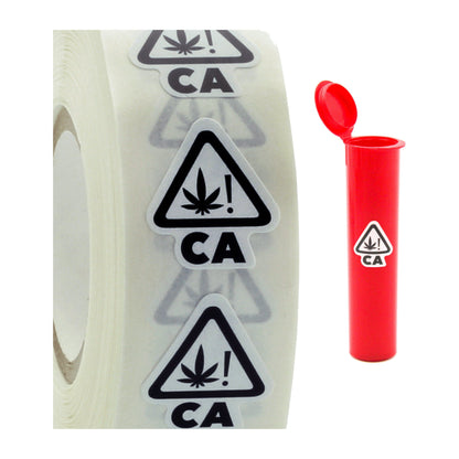 California White Die Cut Universal THC! Symbol Label