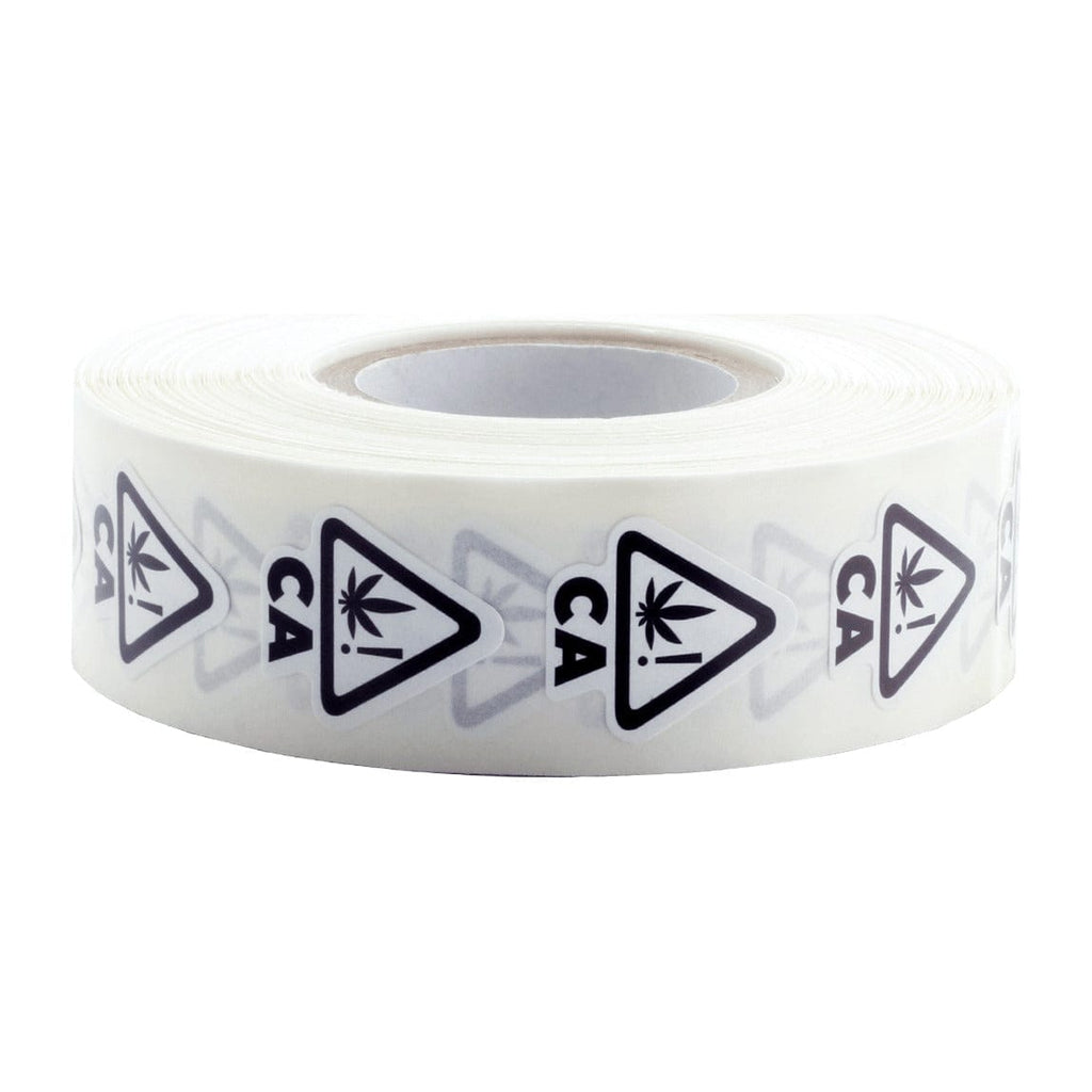 California White Die Cut Universal THC! Symbol Label