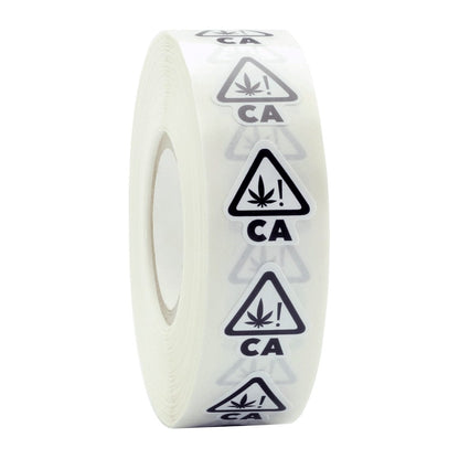 California White Die Cut Universal THC! Symbol Label