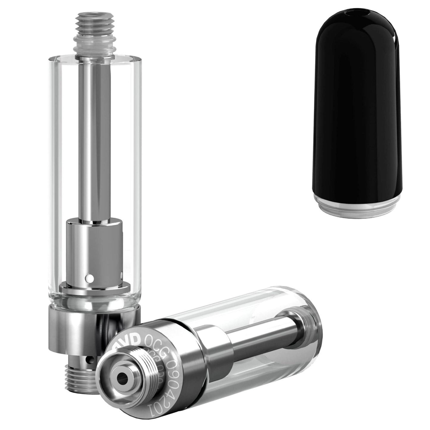 Ceramic Black Bullet / Bundle of 100 AVD Glass Cartridge (1.0ml, 1.0mm) with Mouthpiece