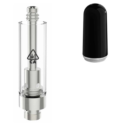 Ceramic Black Bullet / Bundle of 100 AVD Glass Cartridge (1.0ml, 2.0mm) with CA! Symbol and Mouthpiece