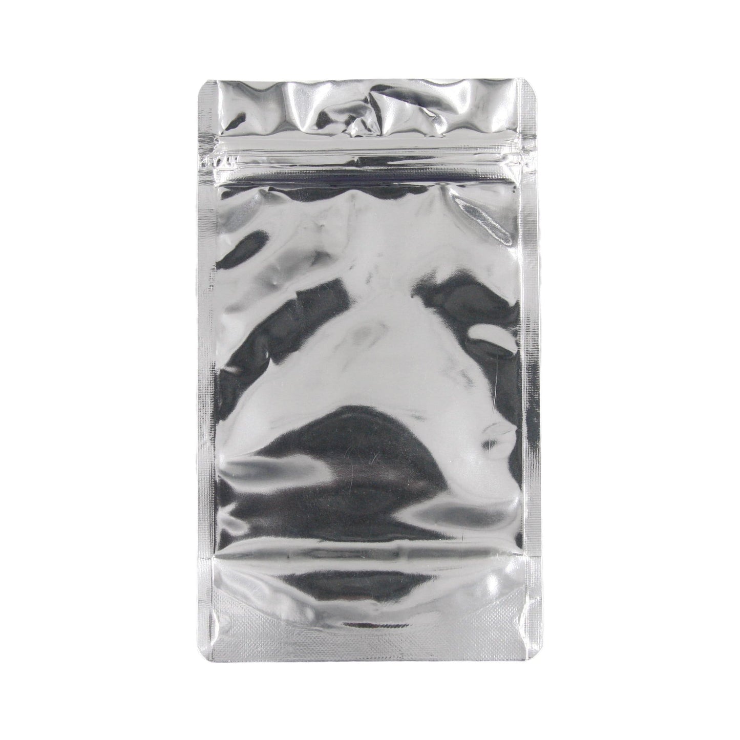 Chrome / Single Unit (Less Than Pack Qty) Bag King Child-Resistant Clear Front Green Zipper Bag | 1/4 oz