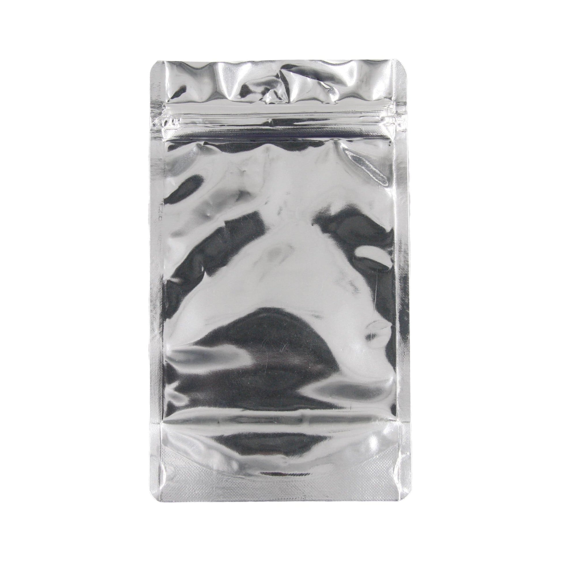 Chrome / Single Unit (Less Than Pack Qty) Bag King Child-Resistant Clear Front Green Zipper Bag | 1/4 oz