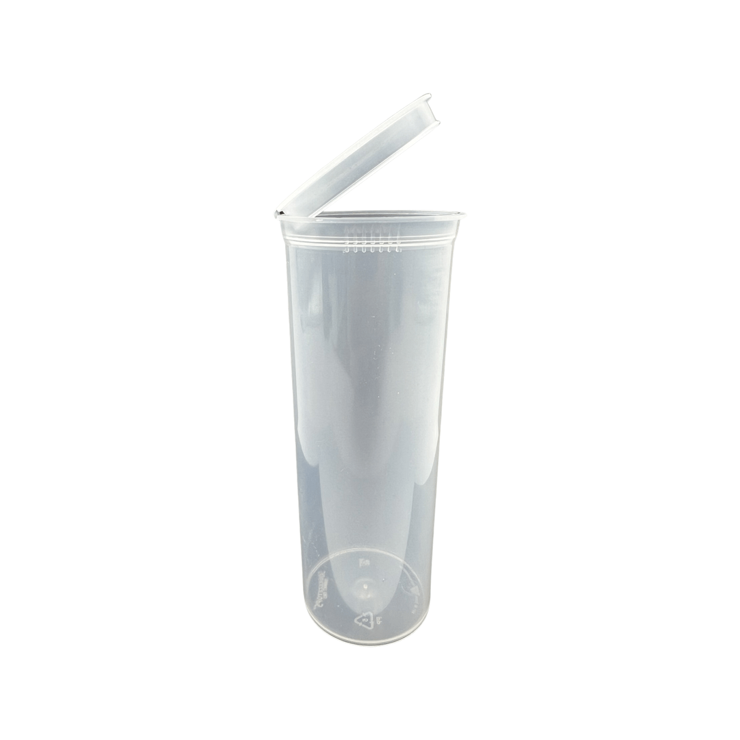 Clear 60 Dram Pop Top Child-Resistant Bottles