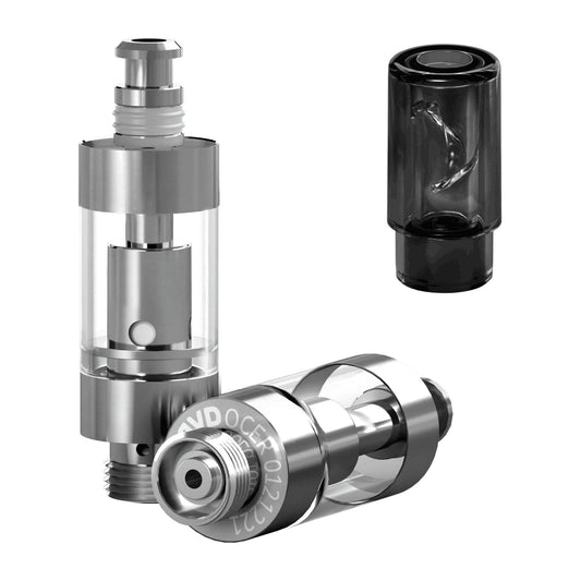 Clear Black Plastic Barrel Vortex / Bundle of 100 AVD Polyresin Cartridge (0.5ml, 2.0mm) with Mouthpiece