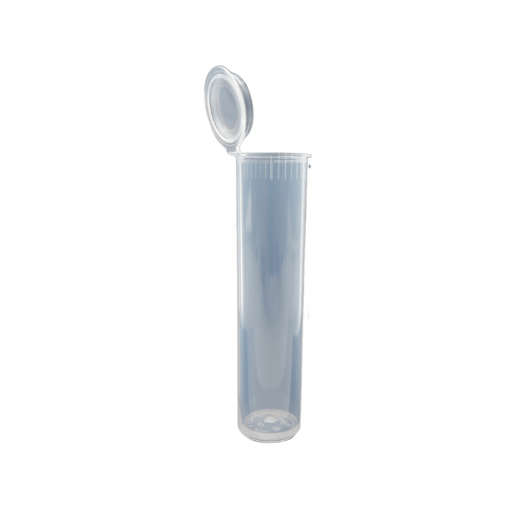 Clear / Single Unit (Less Than Box Qty) Premium Squeeze Top Child Resistant Pre-Roll Tube | 80 mm