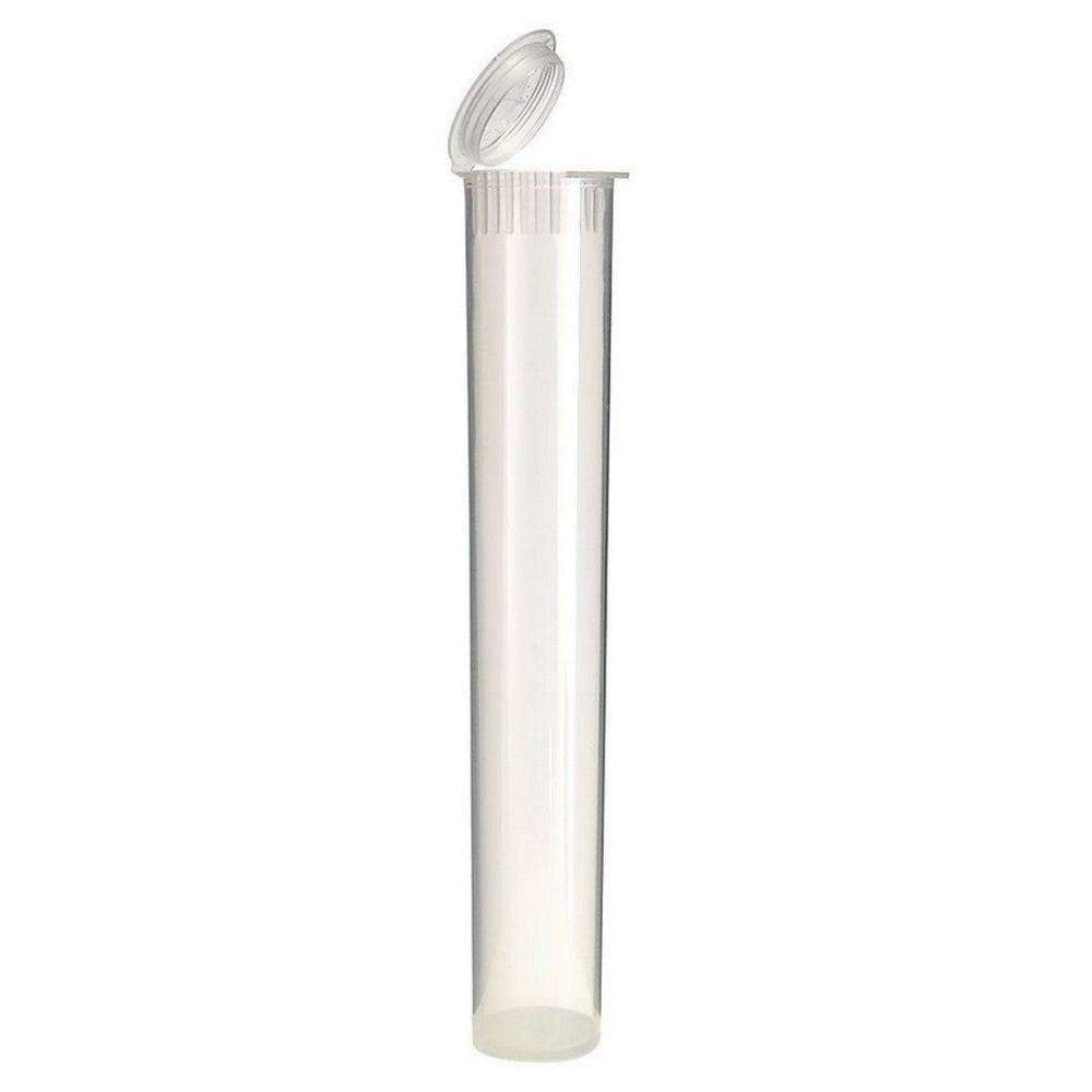 Clear Translucent Squeeze Top Child-Resistant Pre-Roll Tube | 116 mm