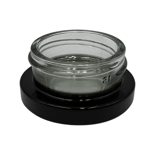 eBottles Glossy Black Child-Resistant Glass Concentrate Container Jar | 9 ml