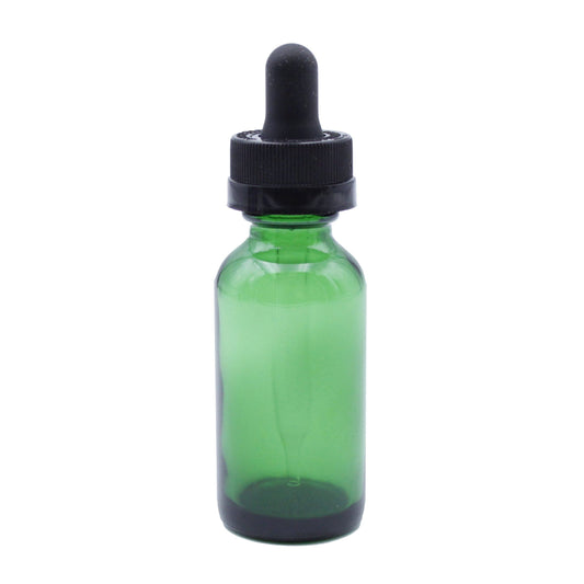 eBottles Green Child-Resistant Glass Dropper Bottle w/ 0.8ml Non-Graduated Dropper | 1 oz