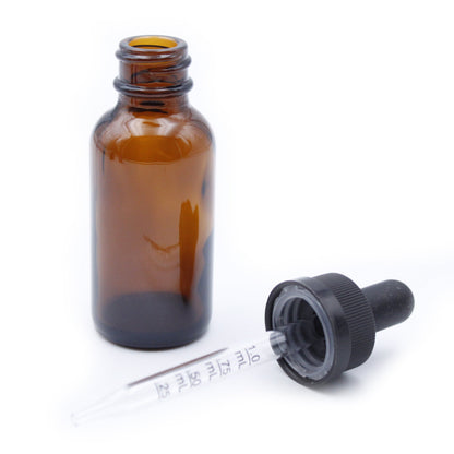 eBottles Green Child-Resistant Glass Dropper Bottle w/ 0.8ml Non-Graduated Dropper | 30 ml