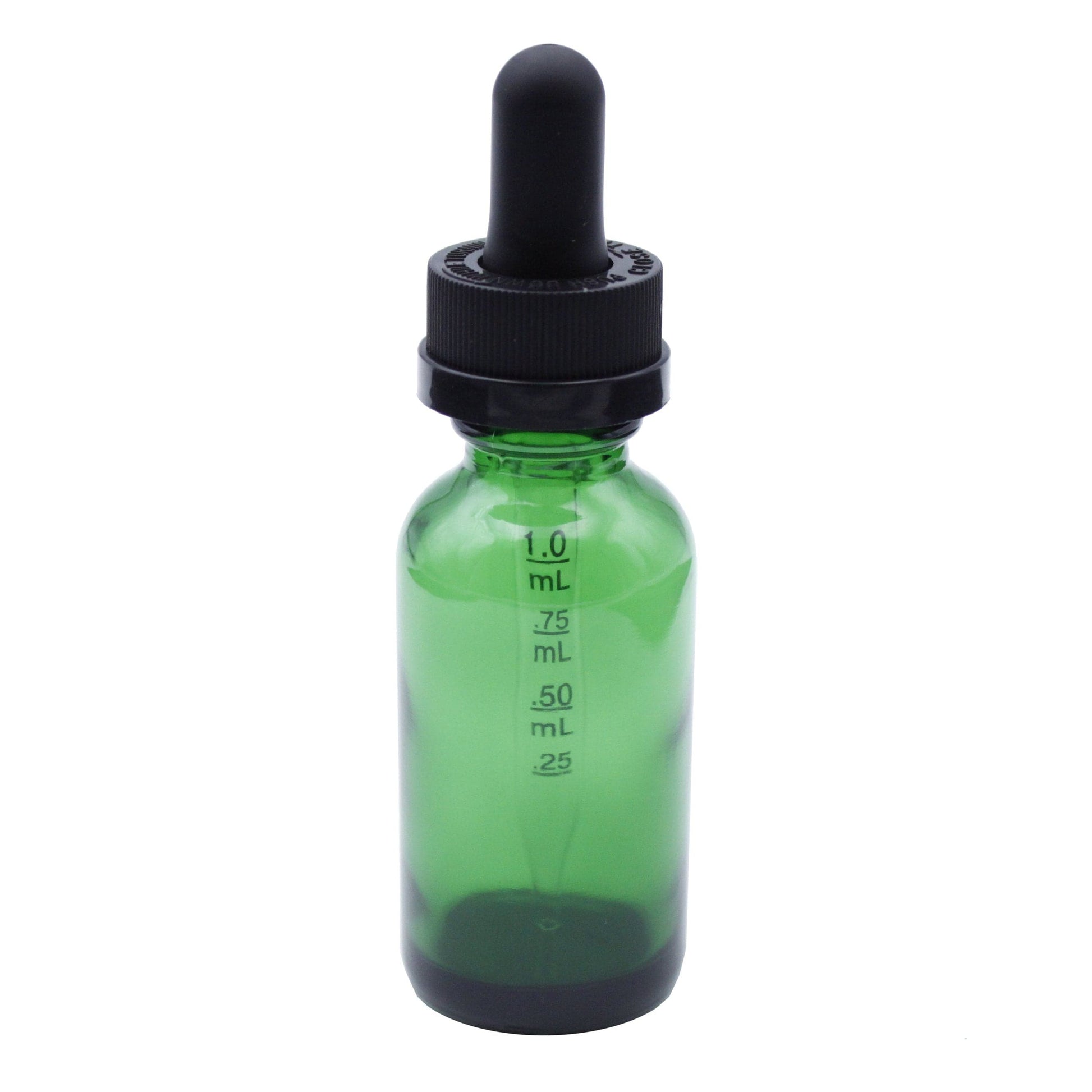 eBottles Green Child-Resistant Glass Dropper Bottle w/ 0.8ml Non-Graduated Dropper | 30 ml