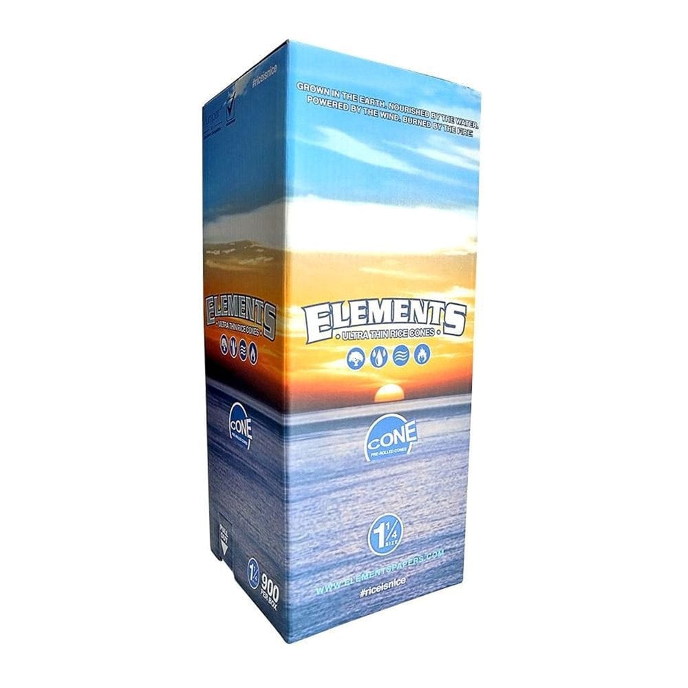 Elements 1 1/4 Size Ultra-Thin Rice Pre-Rolls (84mm / 26mm filter) | Box of 800