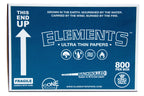 Elements King Size Ultra-Thin Rice Pre-Rolls (109mm/26mm filter) | Box of 800