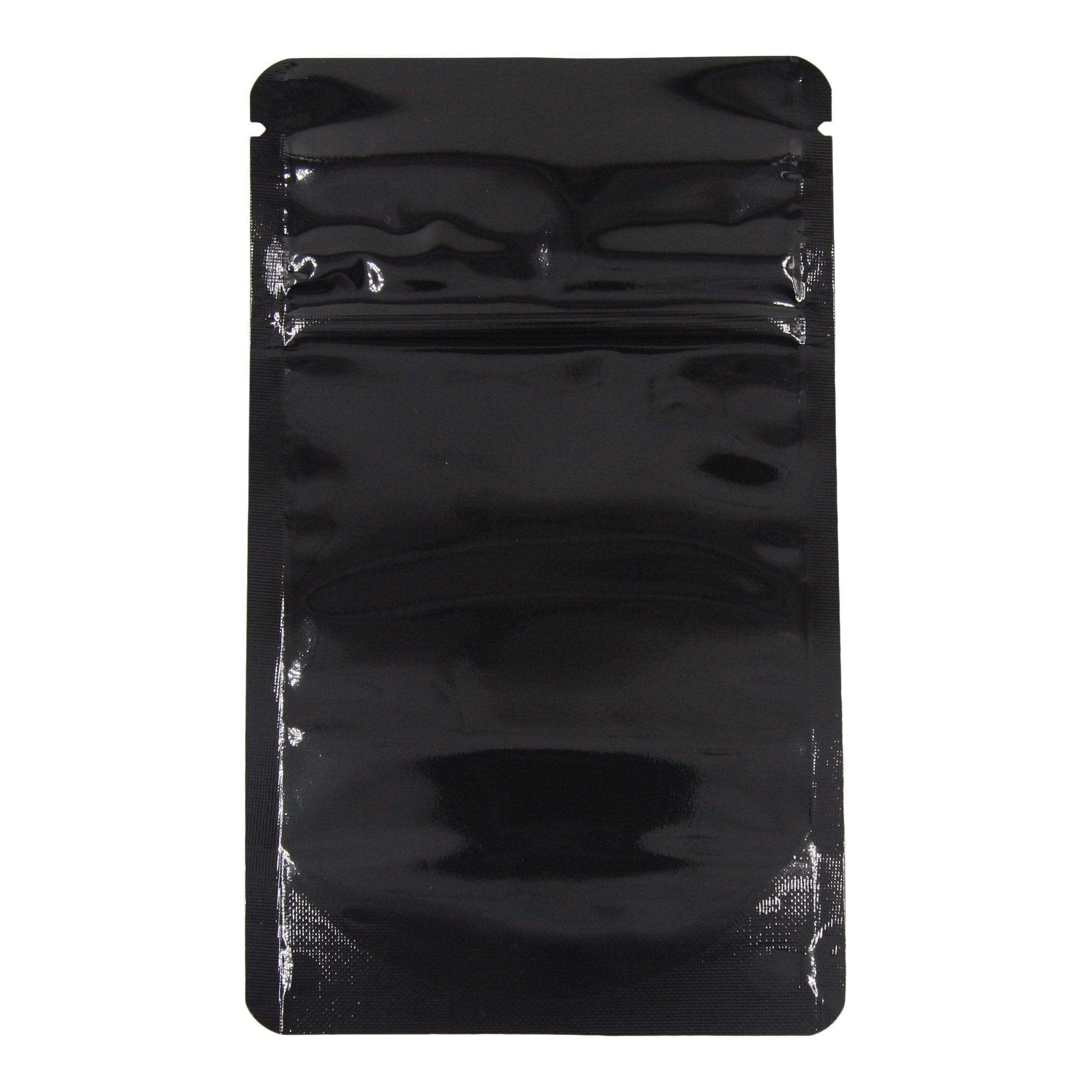 Glossy Black / Single Unit Bag King Child-Resistant Clear Front Mylar Bag | 1/8 oz