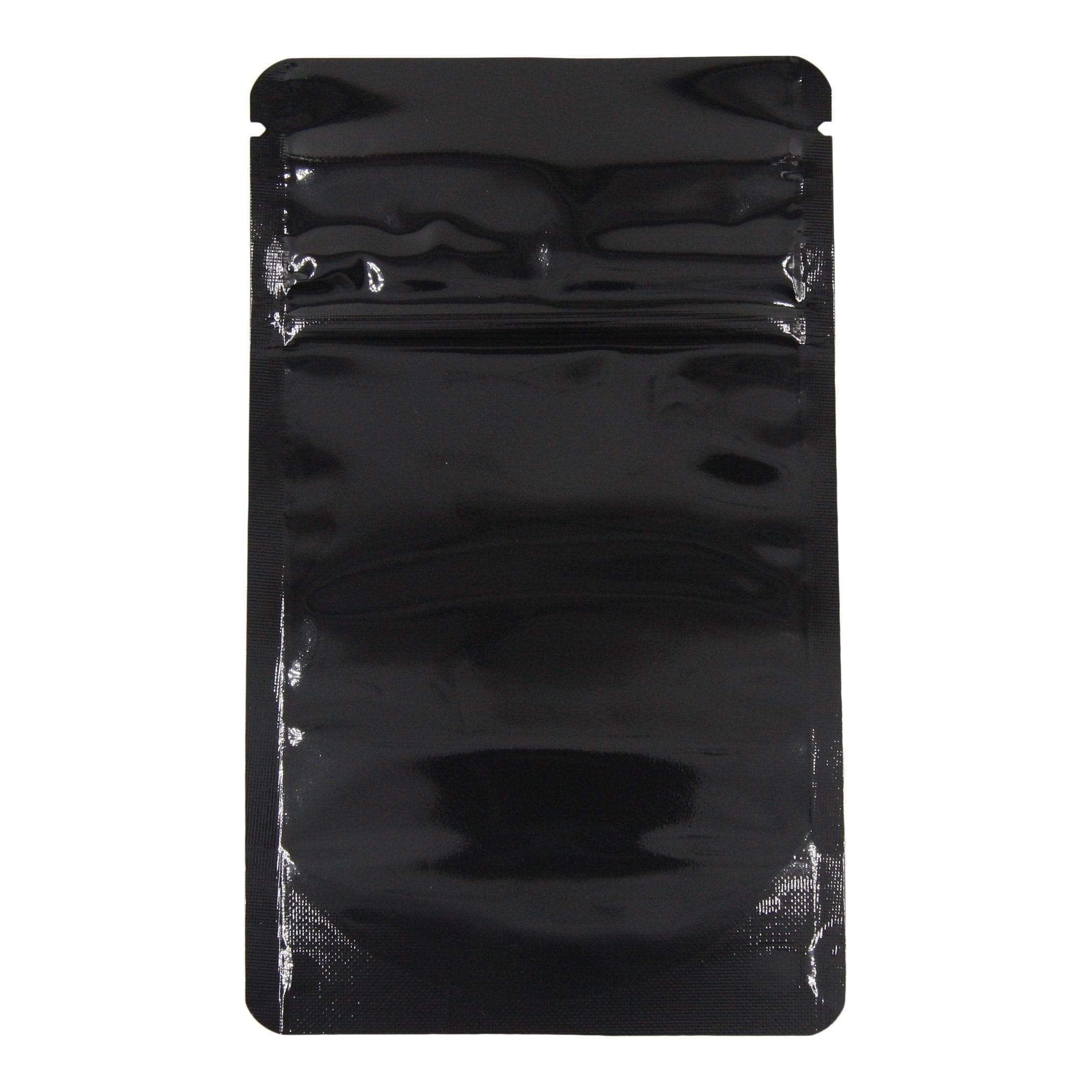 Glossy Black / Single Unit (Less Than Pack Qty) Bag King Child-Resistant Clear Front Mylar Bag | 1/8 oz