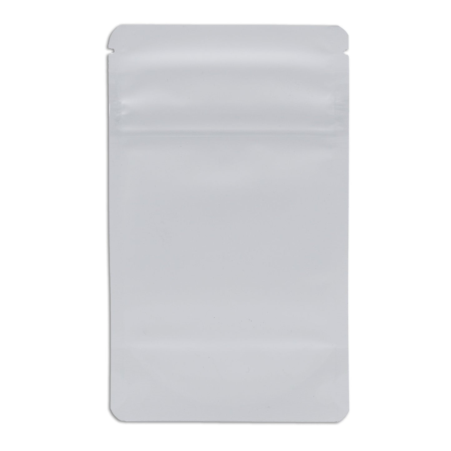 Glossy White / Single Unit Bag King Child-Resistant Clear Front Mylar Bag | 1/8 oz