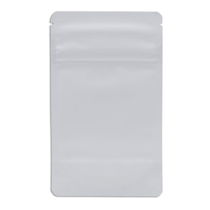 Glossy White / Single Unit Bag King Child-Resistant Clear Front Mylar Bag | 1/8 oz