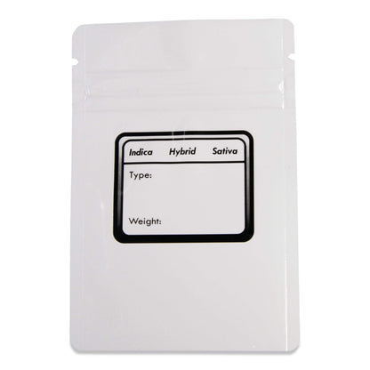 Glossy White / Single Unit Bag King Clear Front Mylar Bag (1 gram)