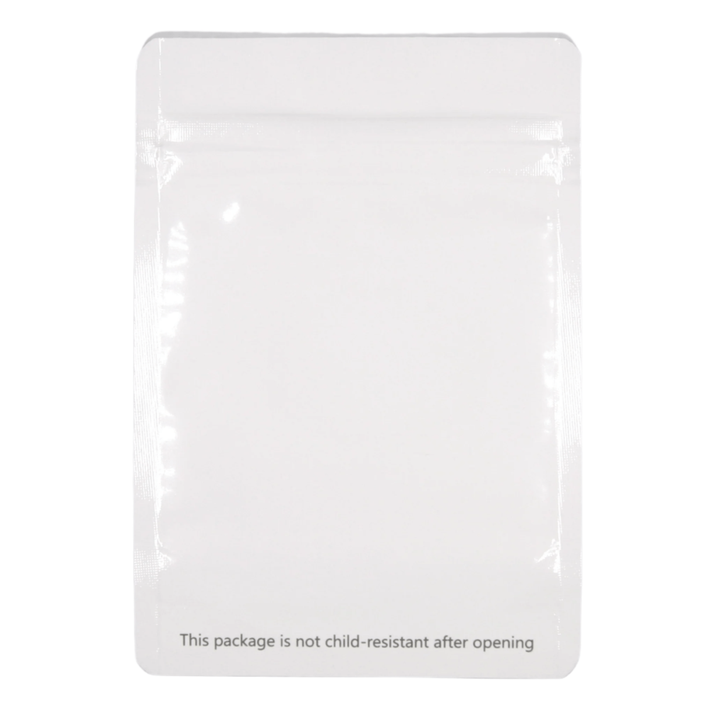 Glossy White / Single Unit (Less Than Pack Qty) Bag King Glossy Clear Front Mylar Bag | 1/8 oz