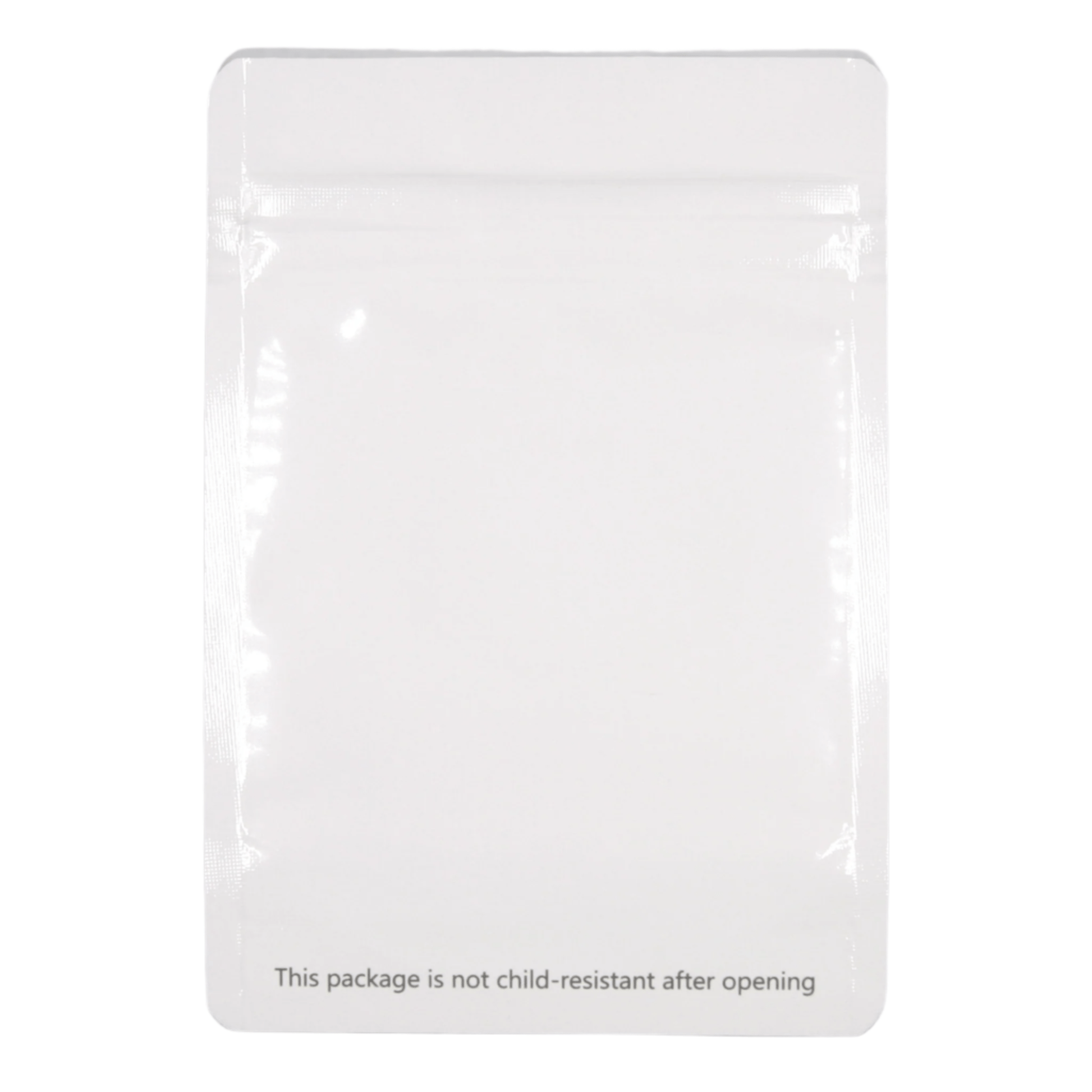 Glossy White / Single Unit (Less Than Pack Qty) Bag King Glossy Clear Front Mylar Bag | 1/8 oz