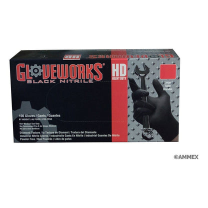 Gloveworks HD Industrial Black Nitrile Gloves