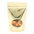 Gold / Single Unit (Less Than Box Qty) Stand Up Zipper Bag with Clear Oval Window - Metalized (1 Ounce)