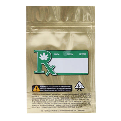 Gold / Single Unit Smell Proof Bag (1/8th oz)