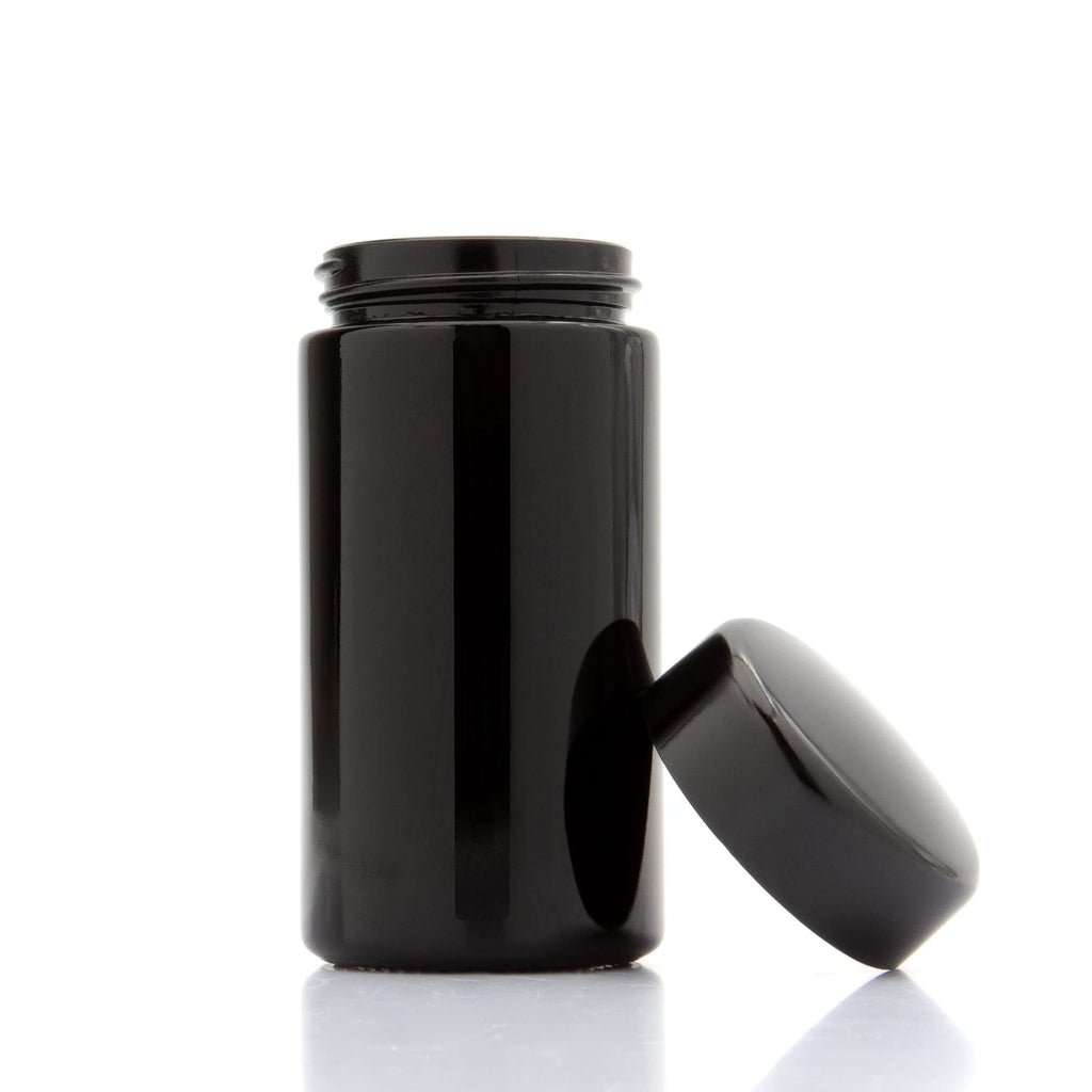 Grand Puff 100ml Violet Glass Jar with Matching Glossy Cap