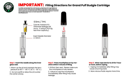 Grand Puff Budgie Glass Cartridge