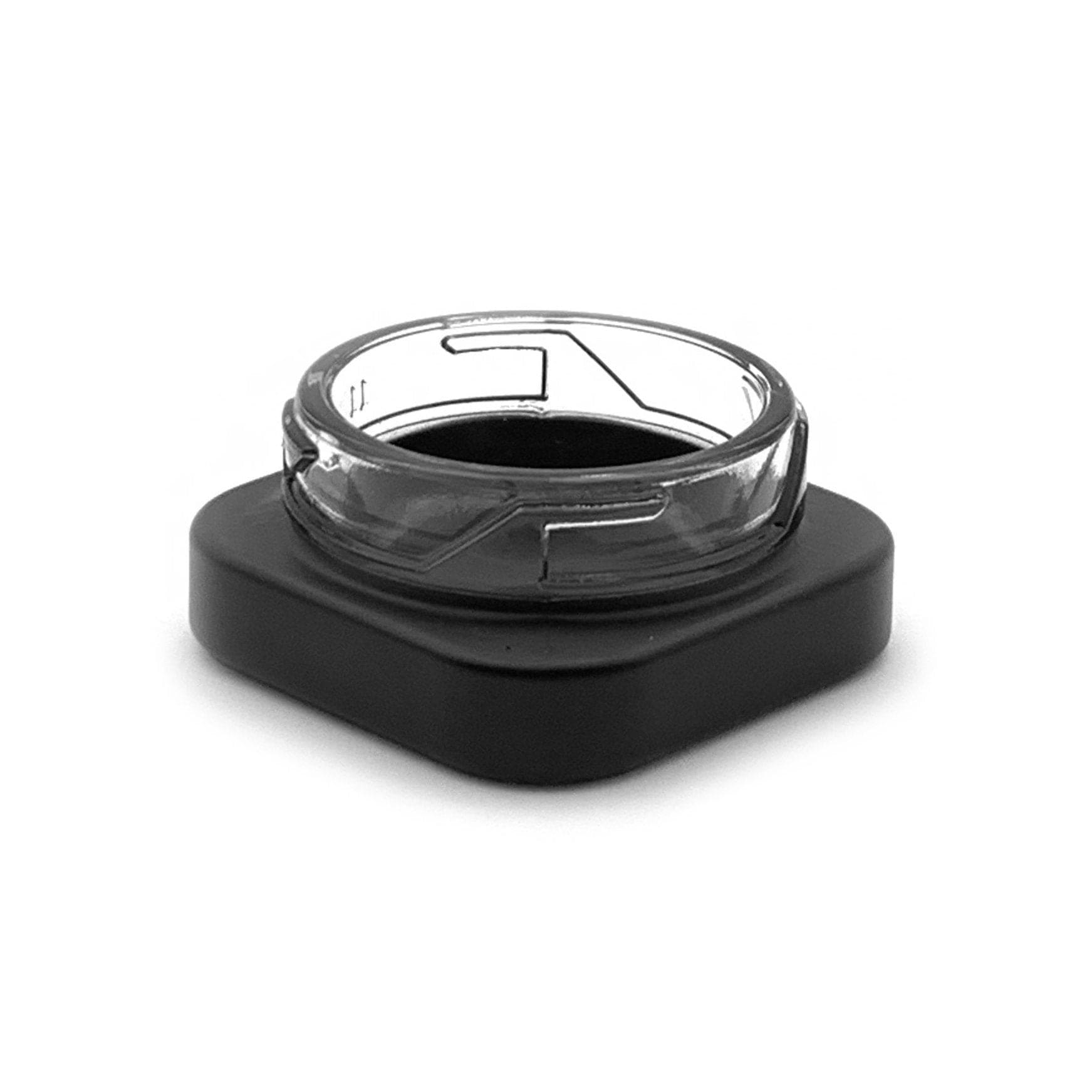 Grand Puff Child-Resistant Black Square Glass Concentrate Jar | 9 ml