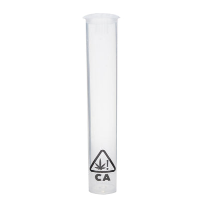 Grand Puff® Clear Squeeze Pop Top Plastic Tube w/ CA! Icon | 80 mm