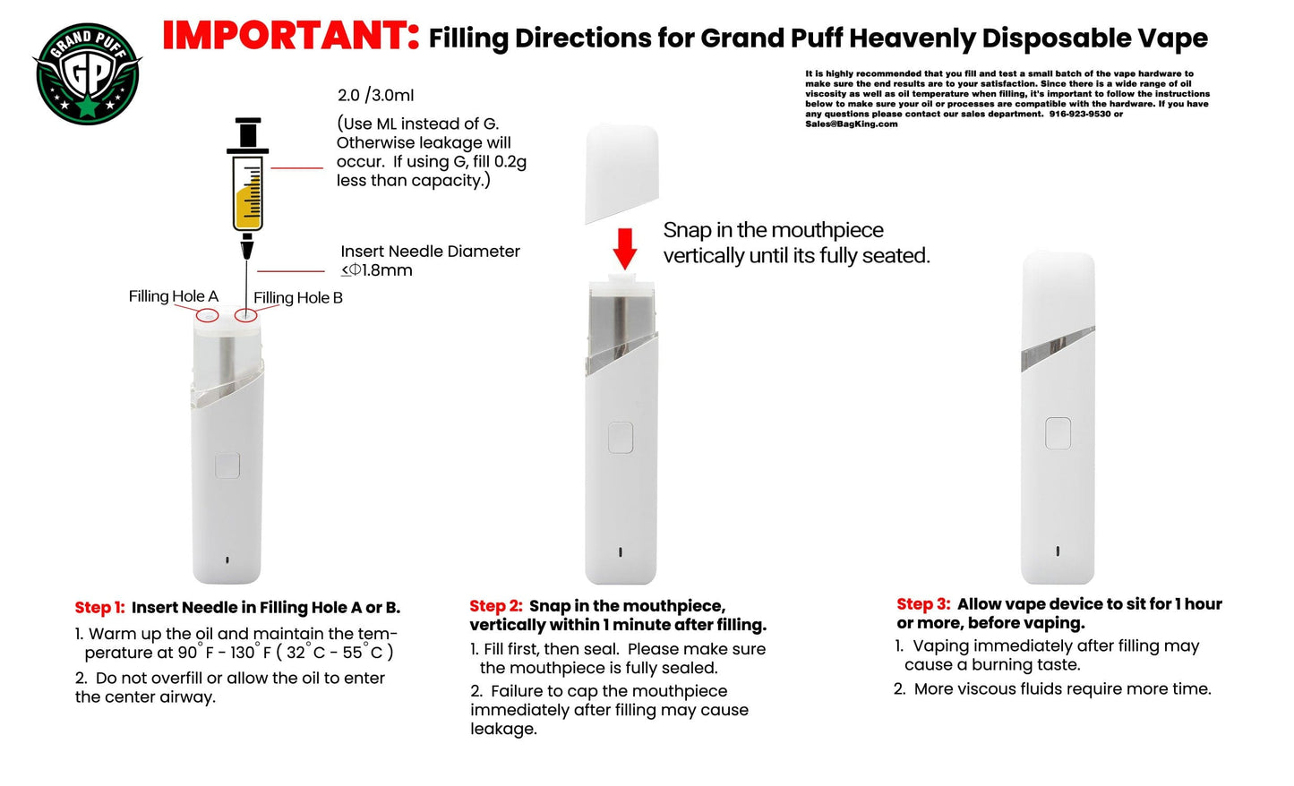 Grand Puff Heavenly Disposable Vape