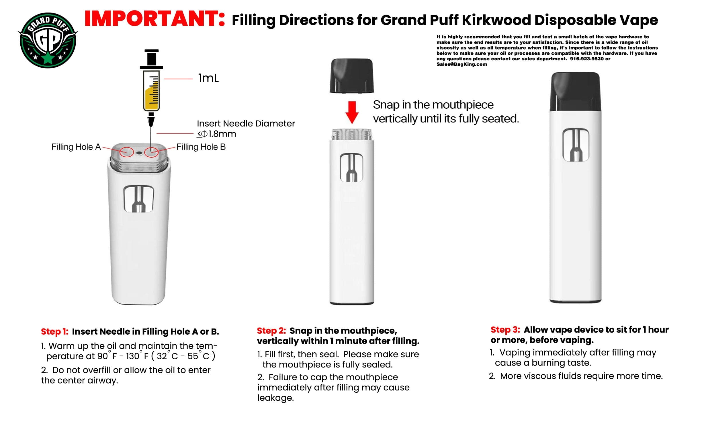 Grand Puff Kirkwood Disposable Vape