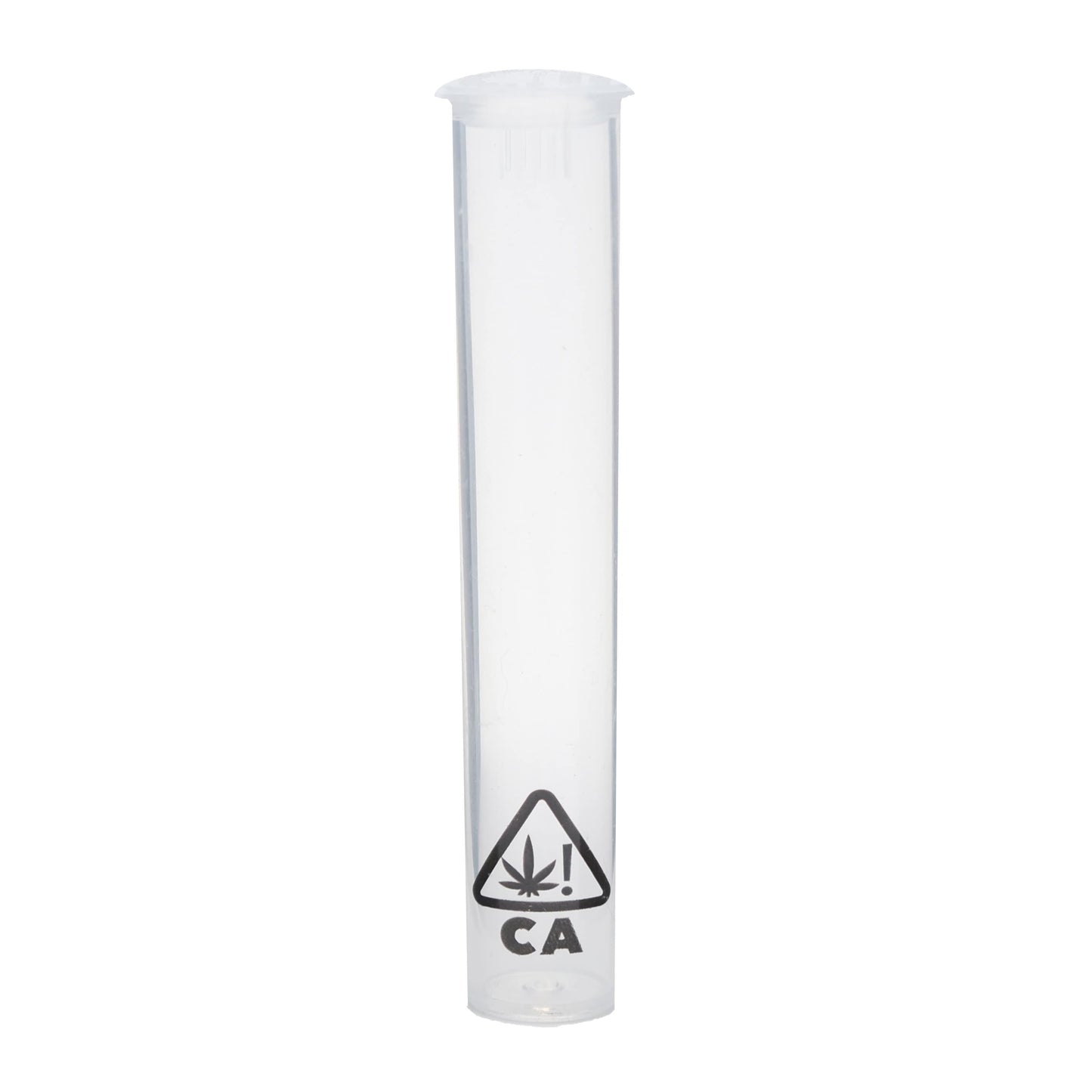 Grand Puff® Squeeze Pop Top Plastic Tube Clear w/ CA! Icon | 73 mm