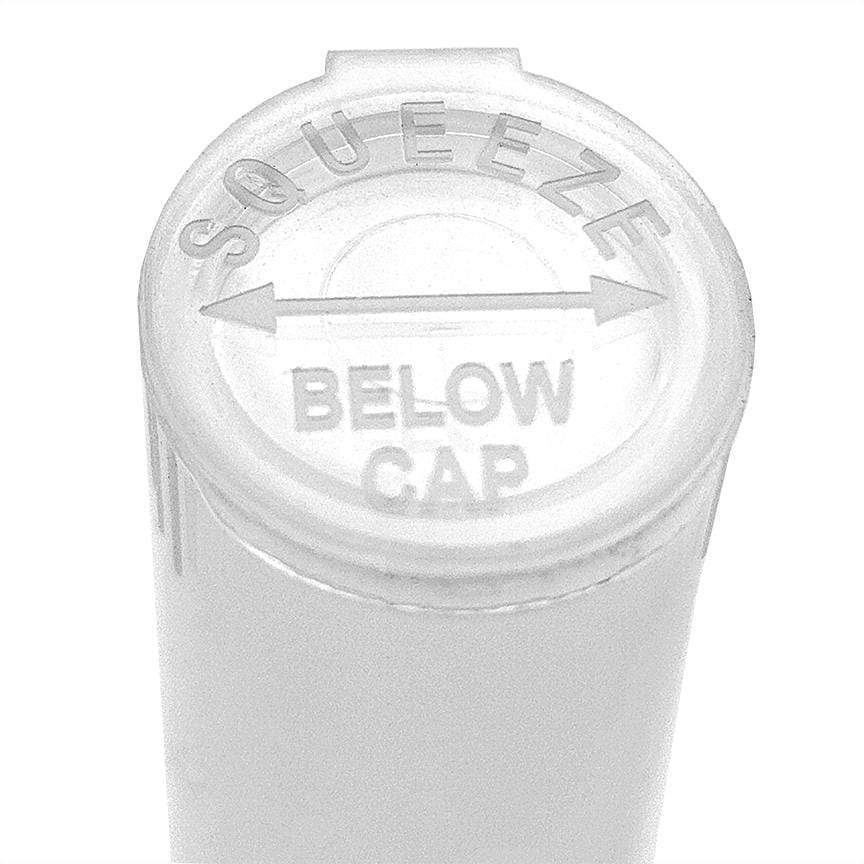 Grand Puff® Squeeze Pop Top Plastic Tube Clear w/ CA! Icon | 73 mm