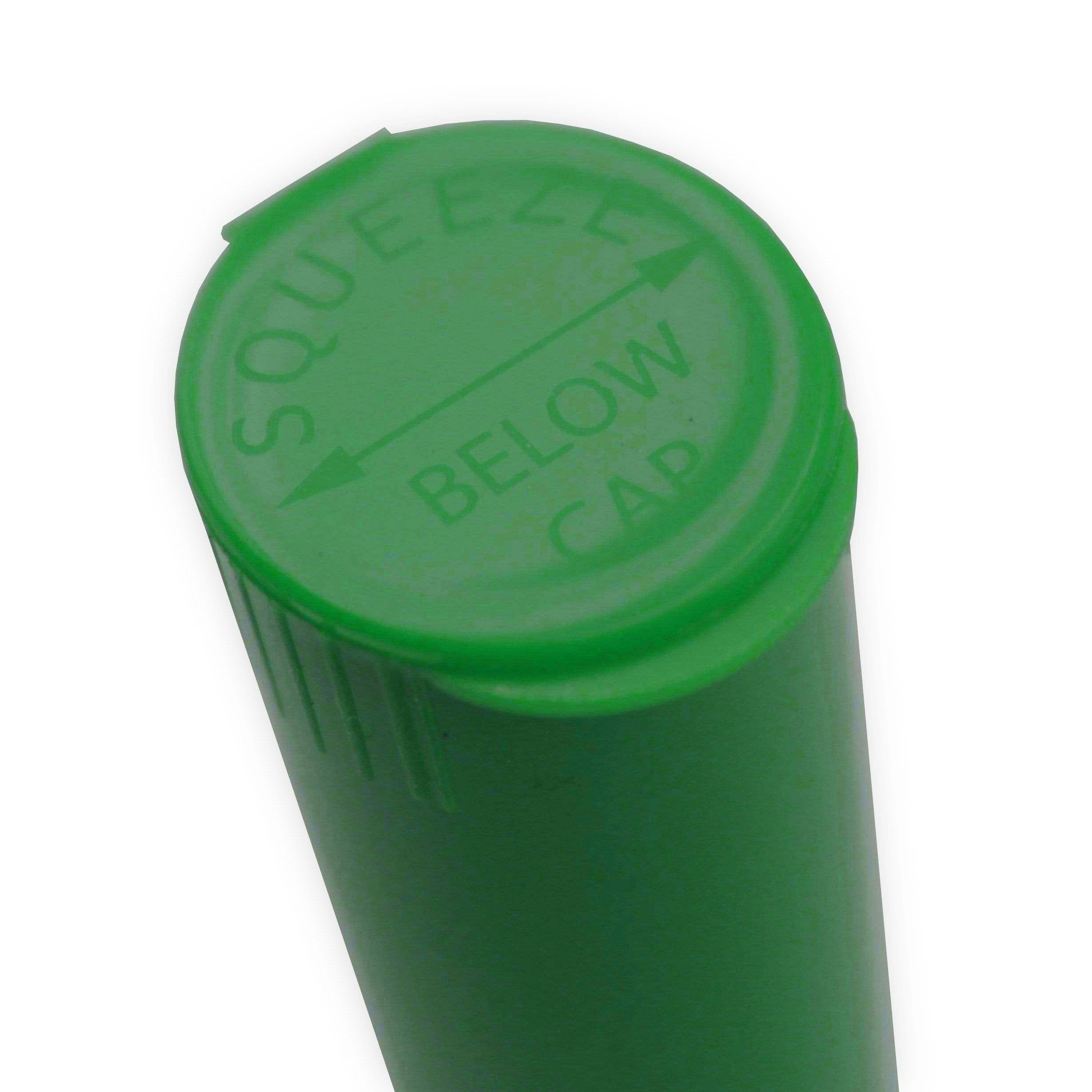 Green / Box of 1000 (Bulk Discount Pricing) Clearance Squeeze Top Child-Resistant Pre-Roll Tube | 78 mm (Box of 1000)