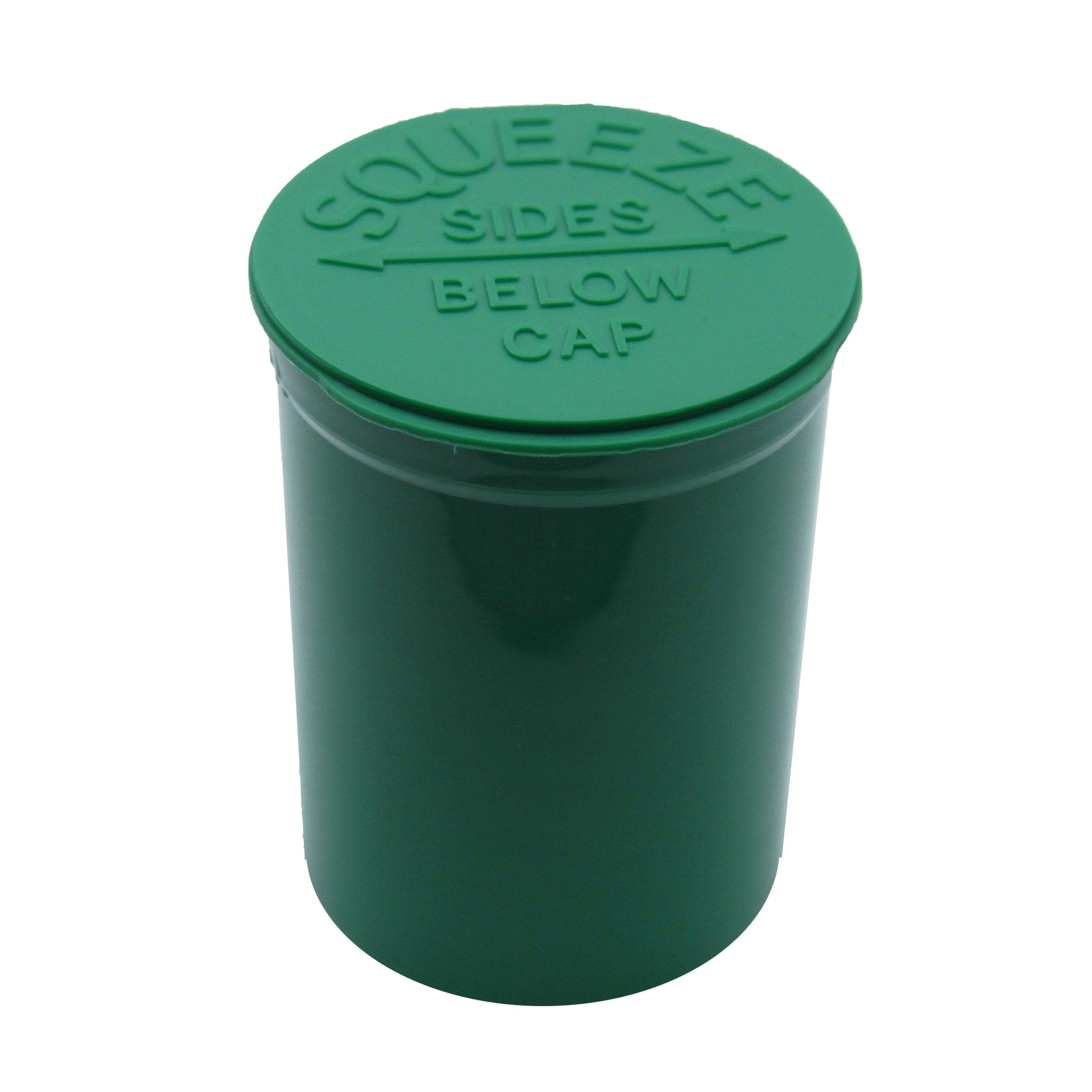 Green / Single Unit (Less Than Box Qty) 30 Dram Pop Top Child-Resistant Bottles