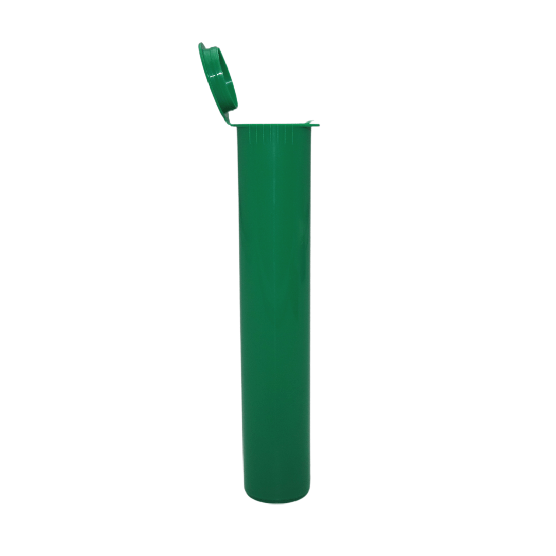 Green / Single Unit (Less Than Box Qty) Premium Squeeze Top Child Resistant Pre-Roll Tube | 98 mm