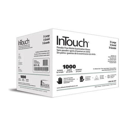 InTouch Gloves Black 5 mil Nitrile PF Exam - Latex Free