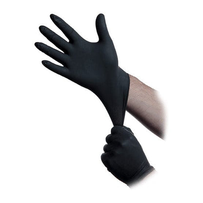 InTouch Gloves Black 5 mil Nitrile PF Exam - Latex Free