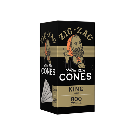 King Size Ultra Thin French White Bulk Cones - (800 Cone Carton)
