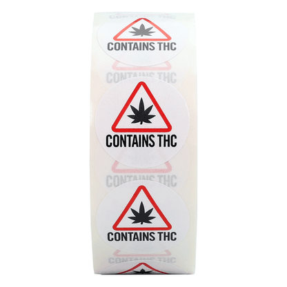 Maine & Massachusetts Cannabis & THC Compliance Labels (Roll of 1,000)