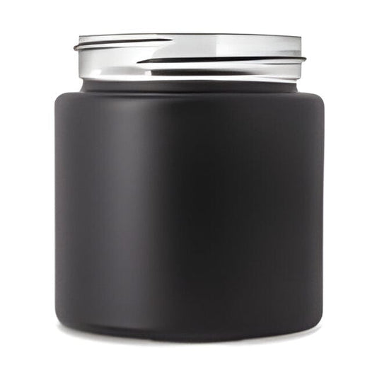 Matte Black eBottles Frosted Glass Child-Resistant Straight Sided Jar | 30 dram