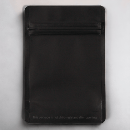 Matte Black / Single Unit Bag King Clear Front Mylar Bag | 1/8 oz