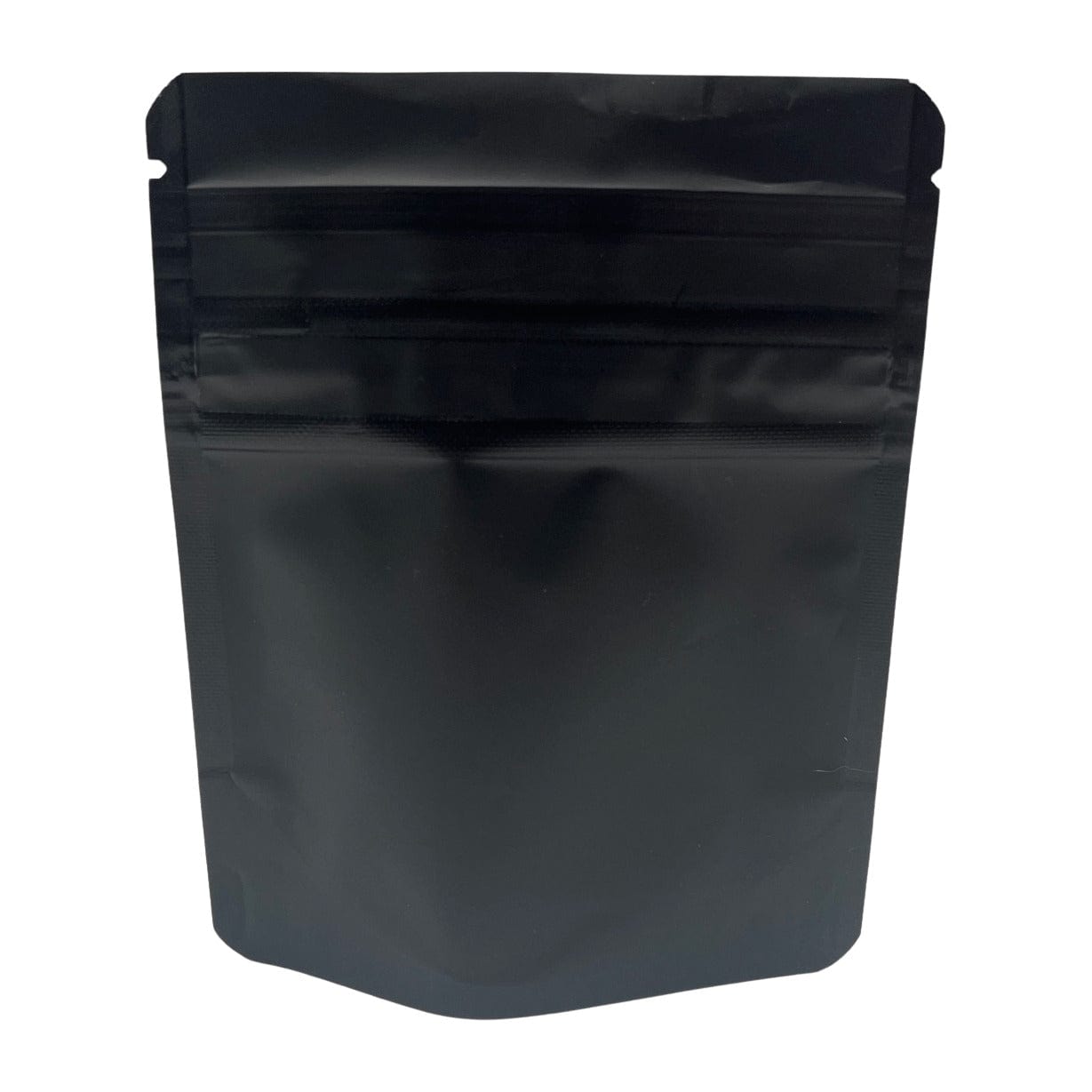Matte Black / Single Unit (Less Than Box Qty) Bag King Child-Resistant Opaque Wide Mouth Mylar Bag Clear Gusset | 1/8 oz