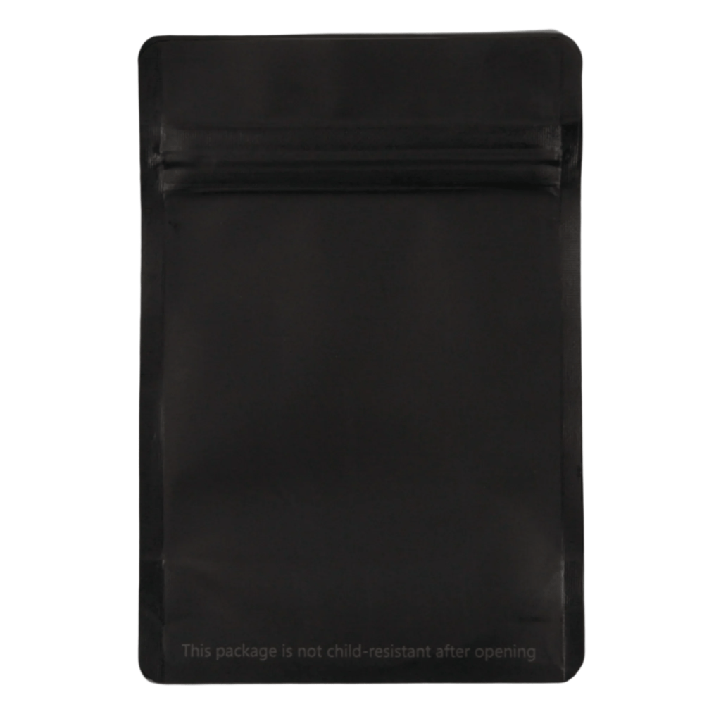 Matte Black / Single Unit (Less Than Pack Qty) Bag King Clear Front Mylar Bag | 1/8 oz